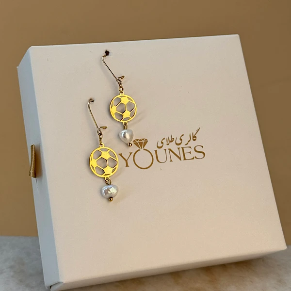 گوشواره طلا توپ عصایی